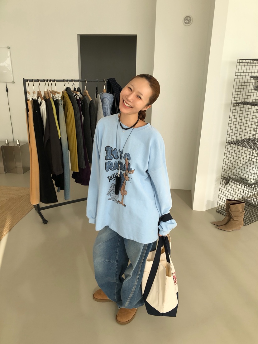 MADE-P韓國直郵女裝新品真品推薦休閑人氣熱賣時尚長袖T恤MADE-P長袖T恤