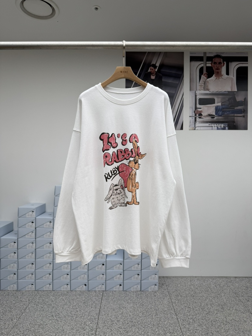 MADE-P韓國直郵女裝新品真品推薦休閑人氣熱賣時尚長袖T恤MADE-P長袖T恤圖色1