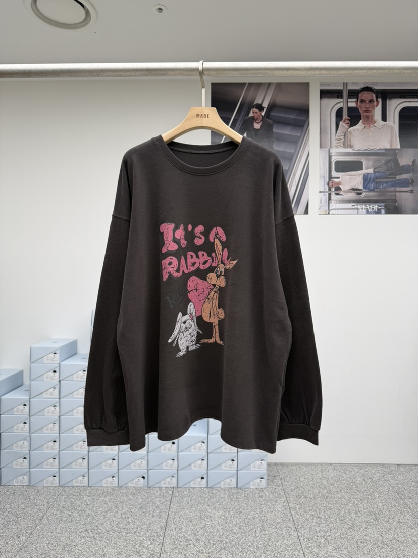 MADE-P韓國直郵女裝新品真品推薦休閑人氣熱賣時尚長袖T恤MADE-P長袖T恤圖色2