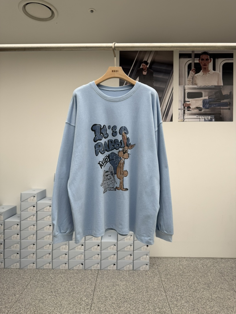 MADE-P韓國直郵女裝新品真品推薦休閑人氣熱賣時尚長袖T恤MADE-P長袖T恤圖色3