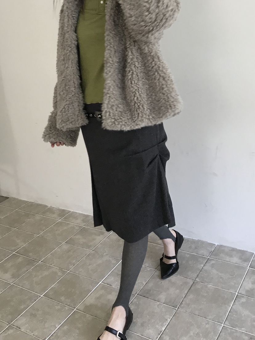 ENHANCE/HOPESMORE東大門代購女裝新品推薦半身裙中短裙褶裥ENHANCE/HOPESMORE半身裙/中短裙