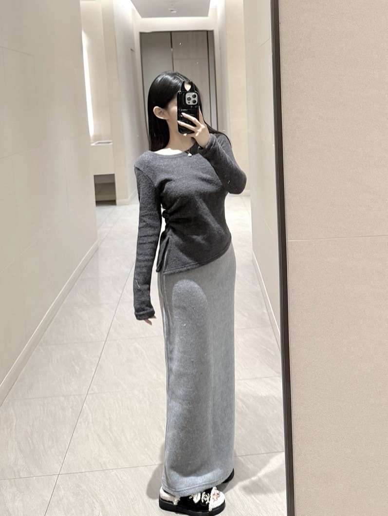 ENCHO韓國代購女裝新款推薦時尚真品人氣休閑熱賣長裙ENCHO長裙