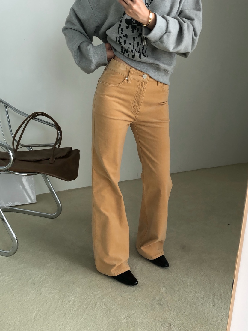 MADE-P東大門代購女裝新款真品休閑熱賣人氣休閑褲天鵝絨MADE-P休閑褲