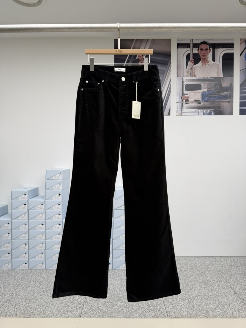 MADE-P東大門代購女裝新款真品休閑熱賣人氣休閑褲天鵝絨MADE-P休閑褲圖色2
