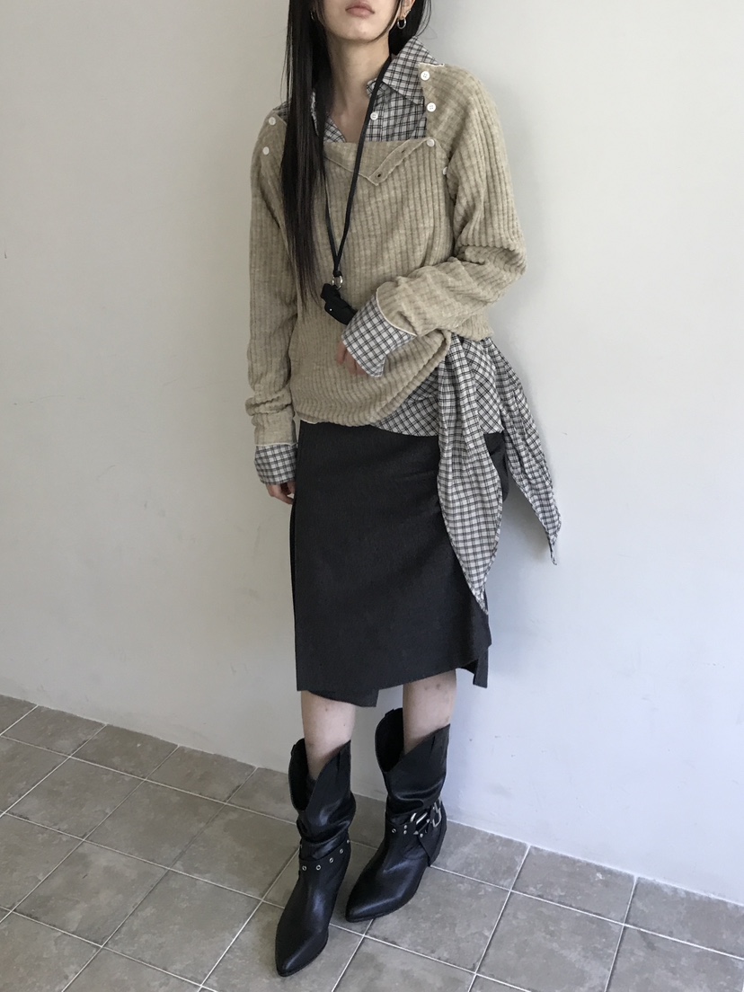ENHANCE/HOPESMORE東大門直郵女士新款推薦休閑針織衫紐扣ENHANCE/HOPESMORE針織衫