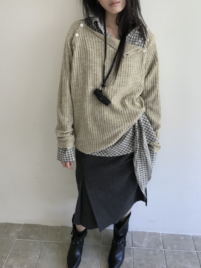 ENHANCE/HOPESMORE東大門直郵女士新款推薦休閑針織衫紐扣ENHANCE/HOPESMORE針織衫