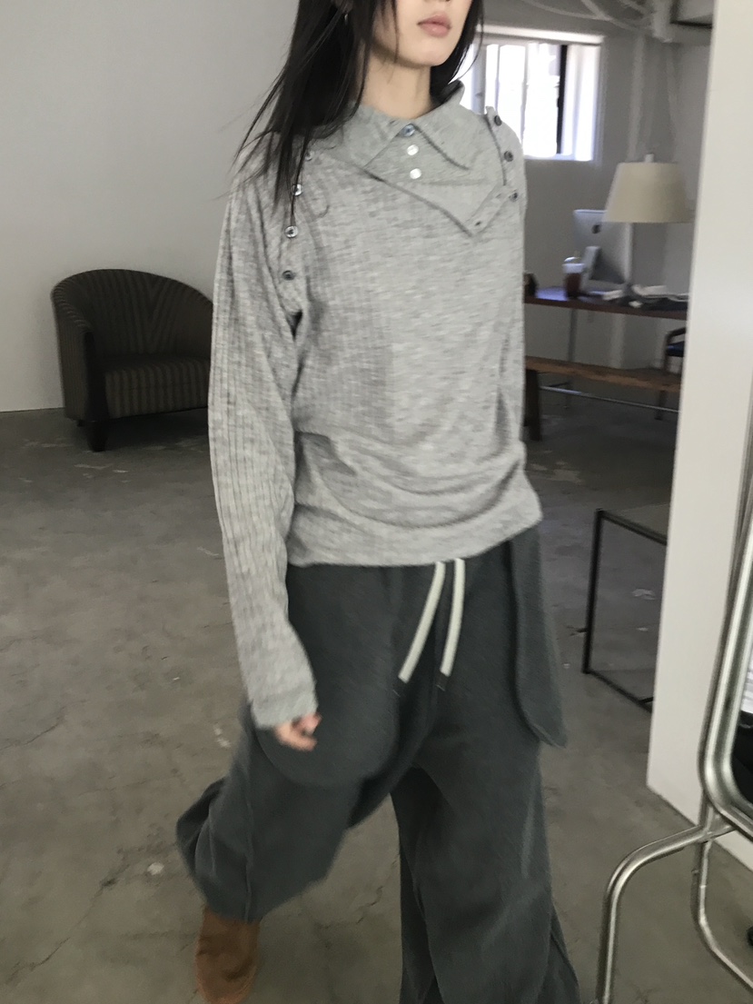 ENHANCE/HOPESMORE東大門直郵女士新款推薦休閑針織衫紐扣ENHANCE/HOPESMORE針織衫