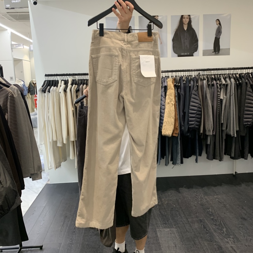 OBJECT東大門代購女士新品推薦時尚真品休閑休閑褲燈芯絨OBJECT休閑褲