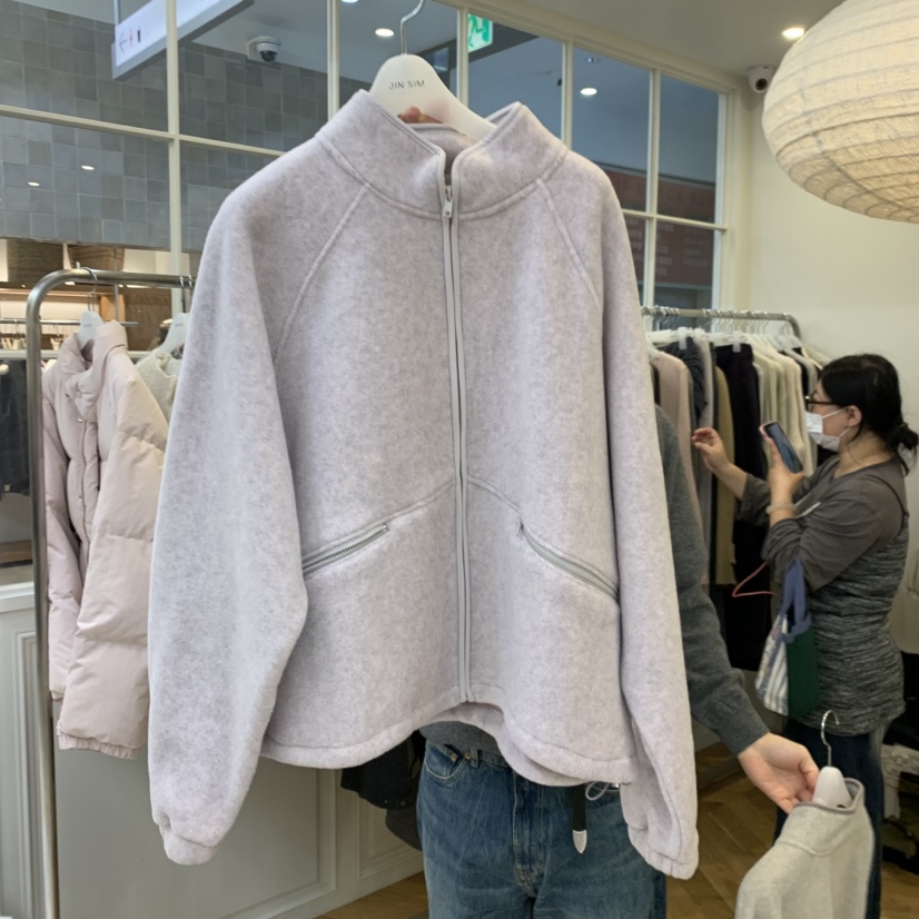 JINSIM東大門實拍女裝新款休閑時尚人氣真品熱賣衛衣拉鏈JINSIM衛衣圖色2粉