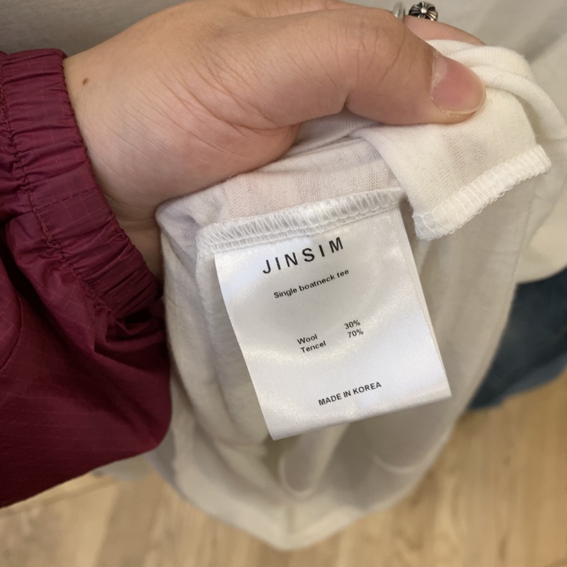 JINSIM東大門直郵女裝新款真品熱賣時尚人氣休閑長袖T恤船領JINSIM長袖T恤