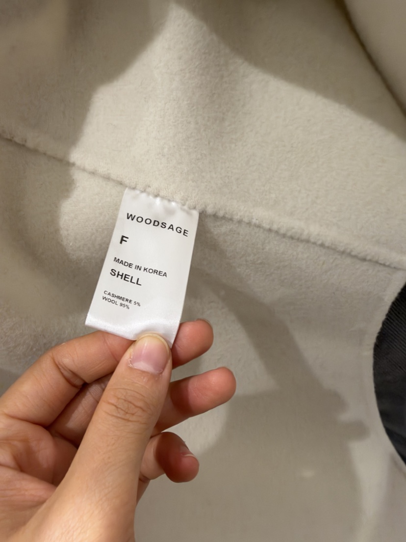 WOOD SAGE東大門直郵女士新品真品推薦短款大衣羊絨披肩WOOD SAGE短款大衣