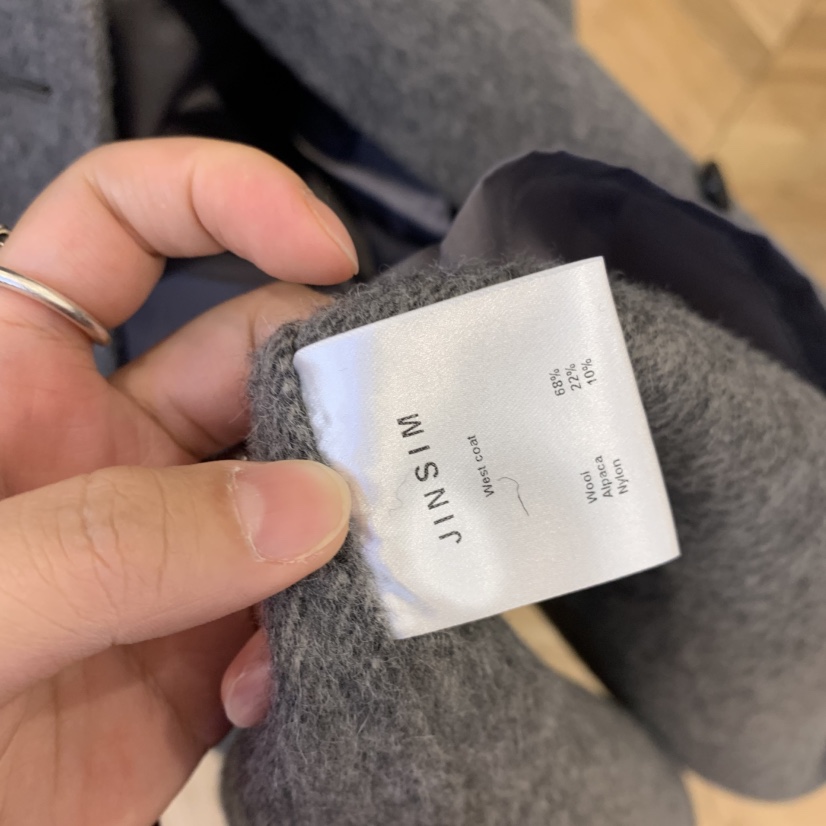 JINSIM東大門代購女裝新品人氣熱賣時尚中長款大衣含腰帶JINSIM中長款大衣