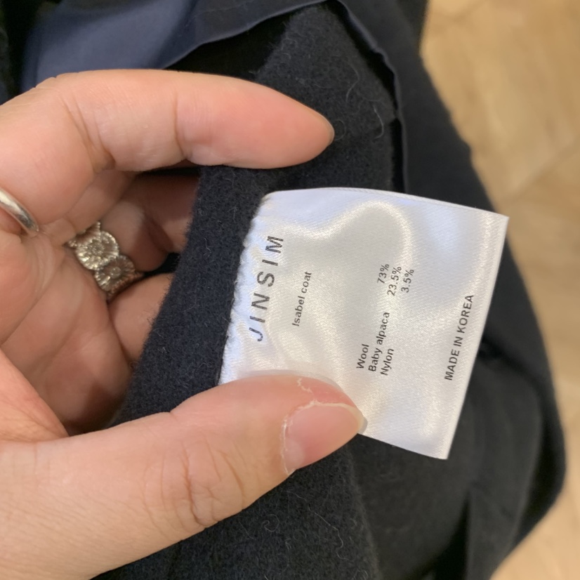 JINSIM韓國直郵女裝新款熱賣時尚真品人氣推薦中長款大衣JINSIM中長款大衣