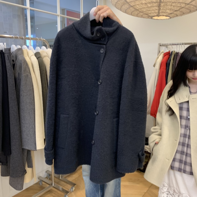 JINSIM韓國直郵女裝新款熱賣時尚真品人氣推薦中長款大衣JINSIM中長款大衣圖色2