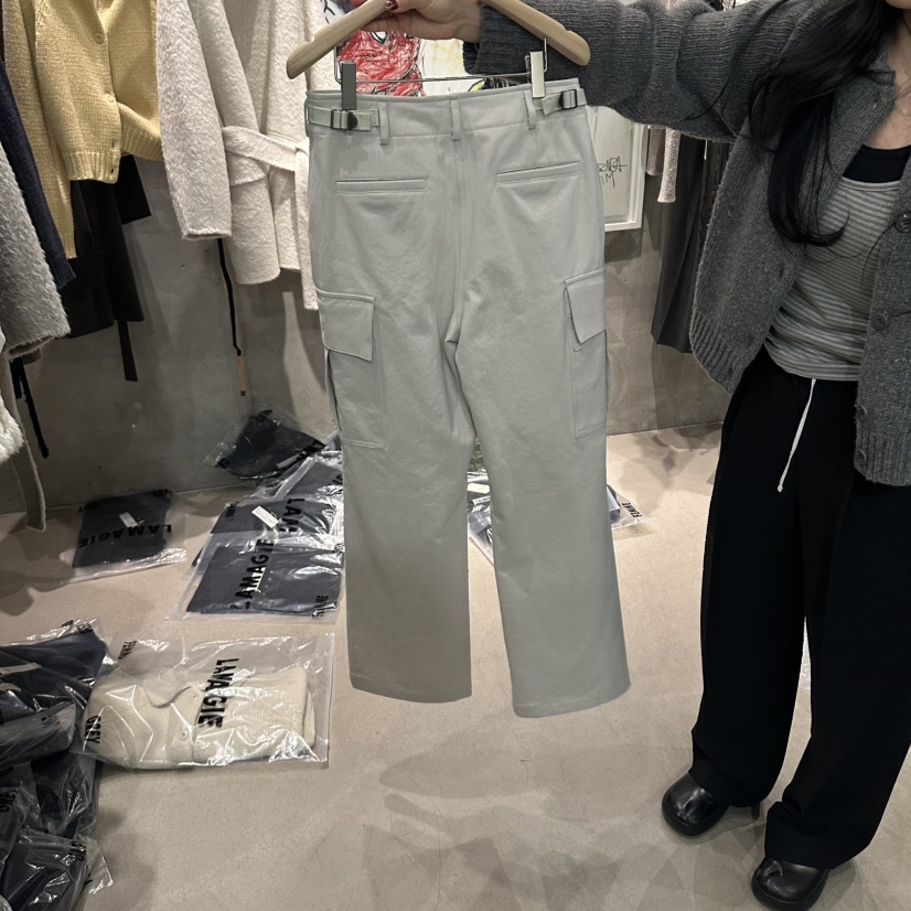 LAMAGIEPIE/LAMAGIE GREY韓國代購女士新款推薦休閑褲口袋LAMAGIEPIE/LAMAGIE GREY休閑褲