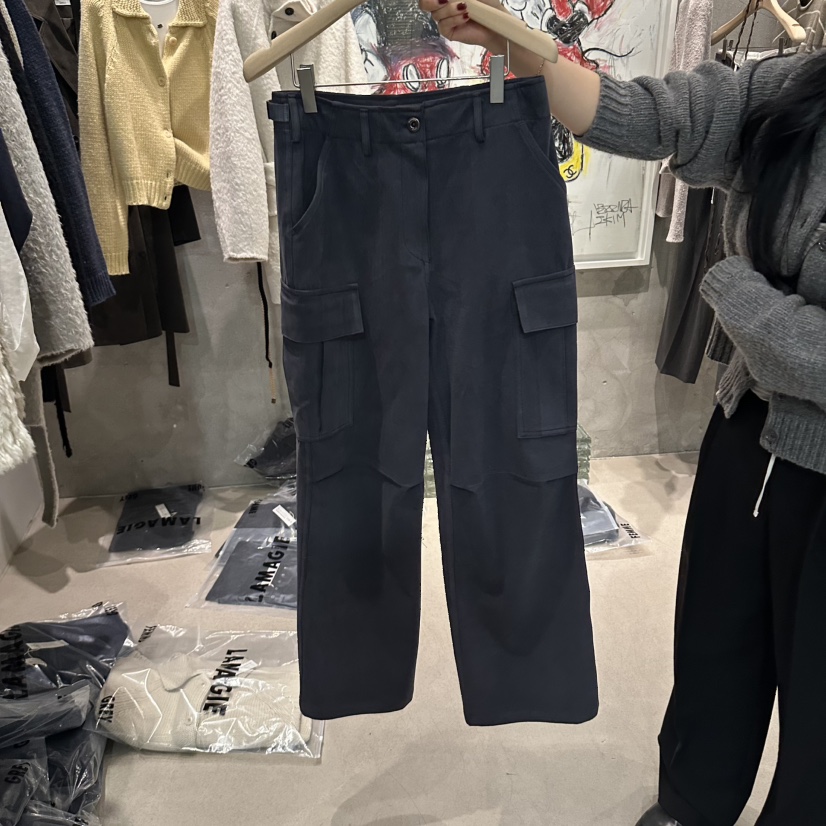 LAMAGIEPIE/LAMAGIE GREY韓國代購女士新款推薦休閑褲口袋LAMAGIEPIE/LAMAGIE GREY休閑褲圖色3墨色