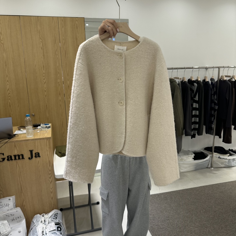 GAM JA東大門實拍女士新品人氣休閑時尚推薦真品夾克圓領GAM JA夾克圖色1