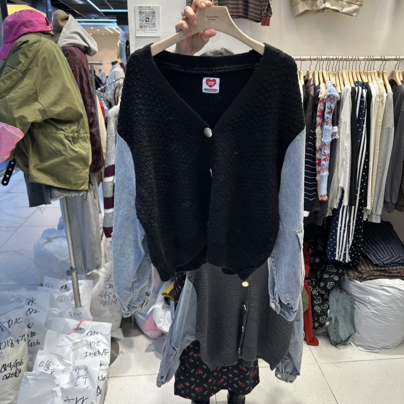 UNDERSTAR_VINTAGE東大門實拍女裝新品熱賣開衫華夫格開衫UNDERSTAR_VINTAGE開衫圖色2