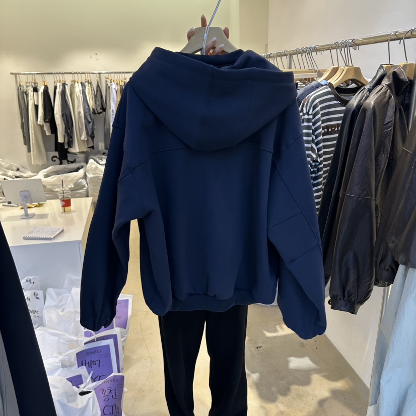 EYEFUL-Q東大門直郵女士新品休閑人氣時尚衛衣連帽衫羅紋eyeful衛衣