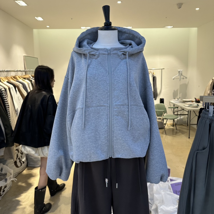 EYEFUL-Q東大門直郵女士新品休閑人氣時尚衛衣連帽衫羅紋eyeful衛衣圖色1