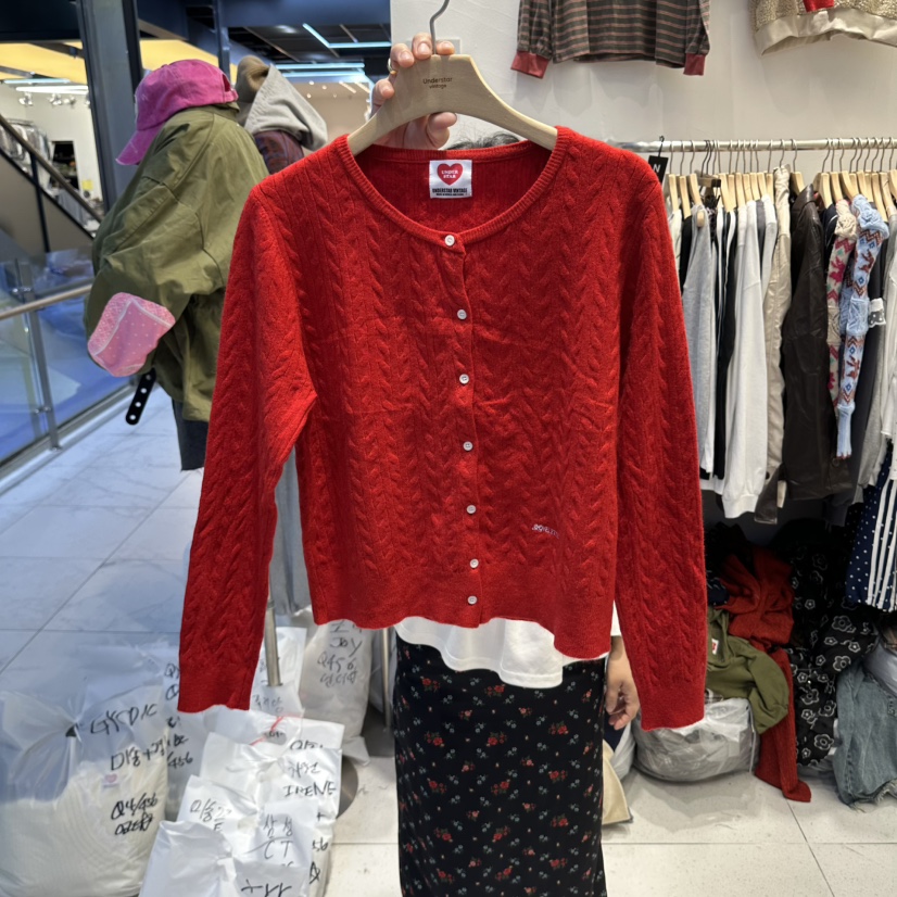 UNDERSTAR_VINTAGE韓國直郵女裝新款真品時尚人氣開衫開衫UNDERSTAR_VINTAGE開衫圖色1