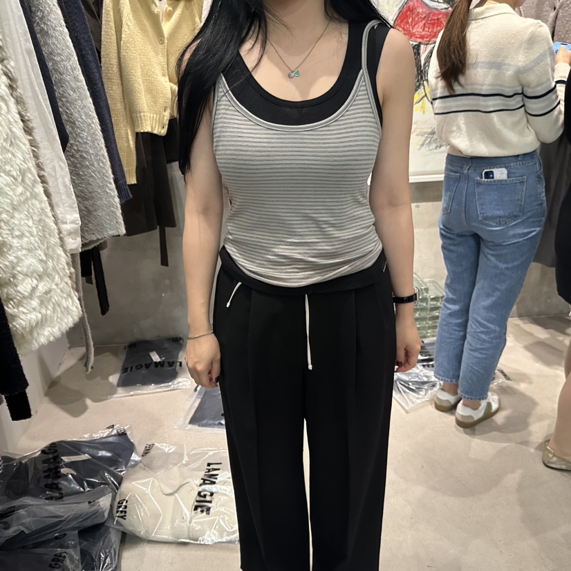 LAMAGIEPIE/LAMAGIE GREY韓國直郵女士新款時尚吊帶背心無袖LAMAGIEPIE/LAMAGIE GREY吊帶/背心圖色1灰色