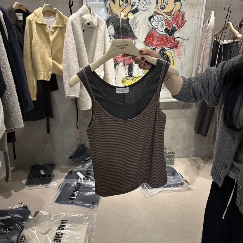 LAMAGIEPIE/LAMAGIE GREY韓國直郵女士新款時尚吊帶背心無袖LAMAGIEPIE/LAMAGIE GREY吊帶/背心圖色4棕色