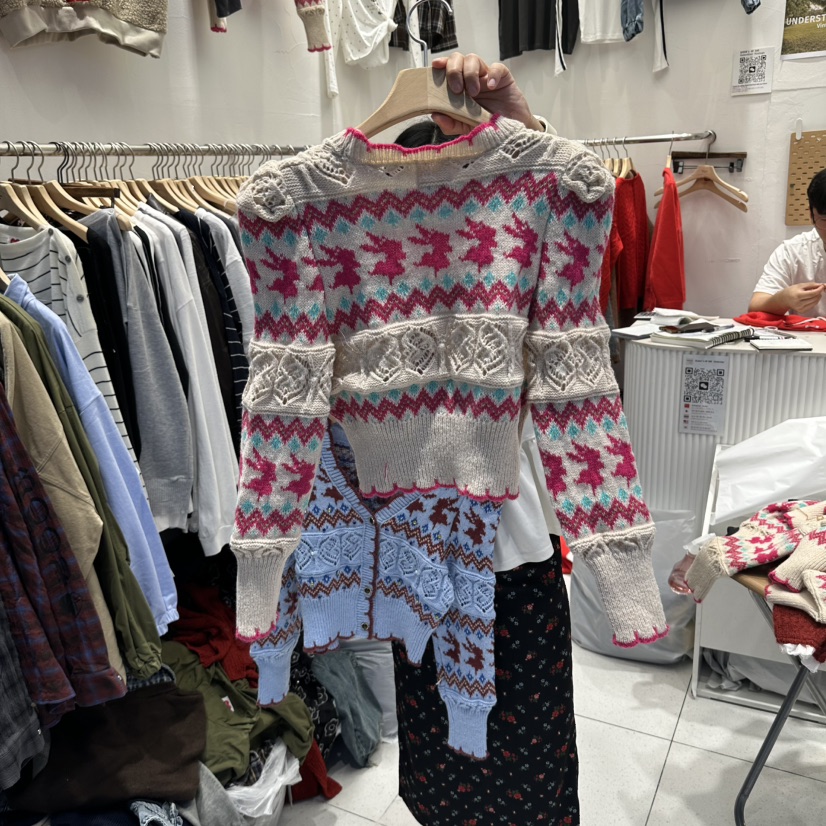 UNDERSTAR_VINTAGE東大門實拍女士新品熱賣真品人氣開衫開衫UNDERSTAR_VINTAGE開衫