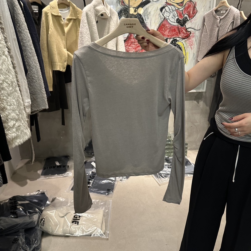 LAMAGIEPIE/LAMAGIE GREY東大門直郵女士新款休閑長袖T恤LAMAGIEPIE/LAMAGIE GREY長袖T恤圖色2