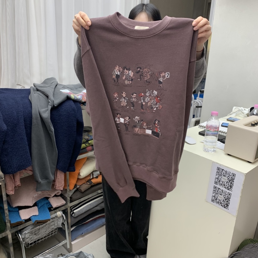 LEESEED-A/SEED東大門直郵女士新款人氣熱賣衛衣不加絨SEeD-SOBORO衛衣圖色2