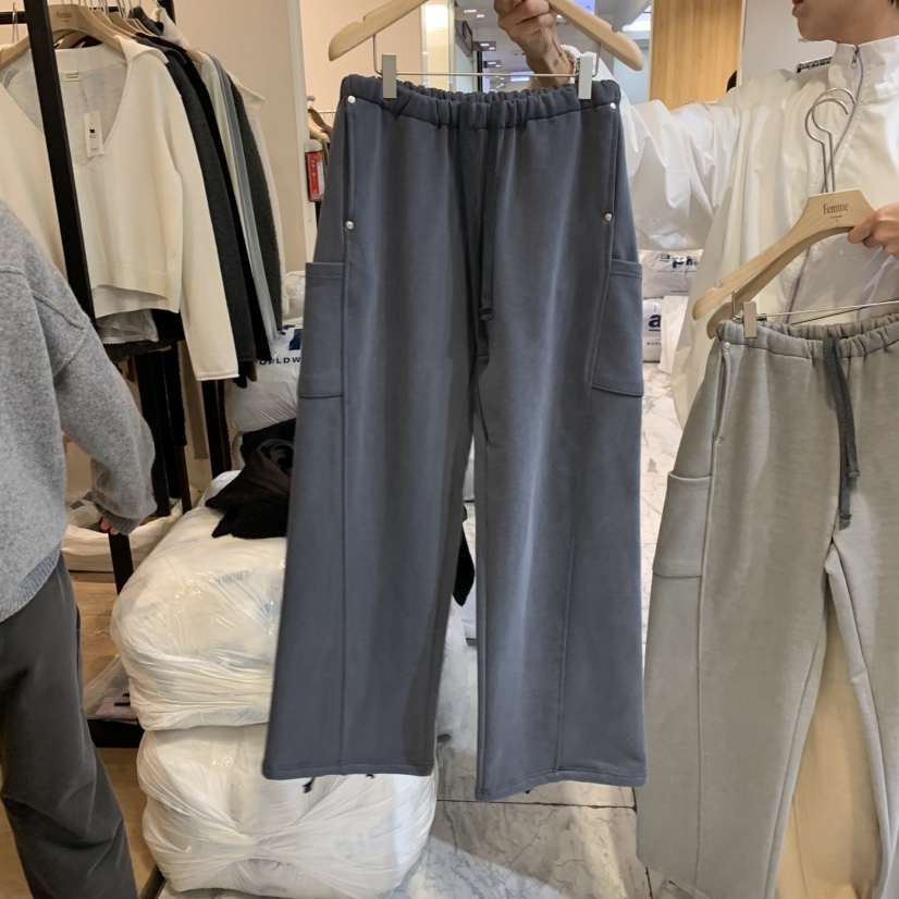 LA MAGIE FEMME東大門代購女士新品熱賣人氣休閑褲不加絨Lamagie Femme休閑褲圖色3深藍色