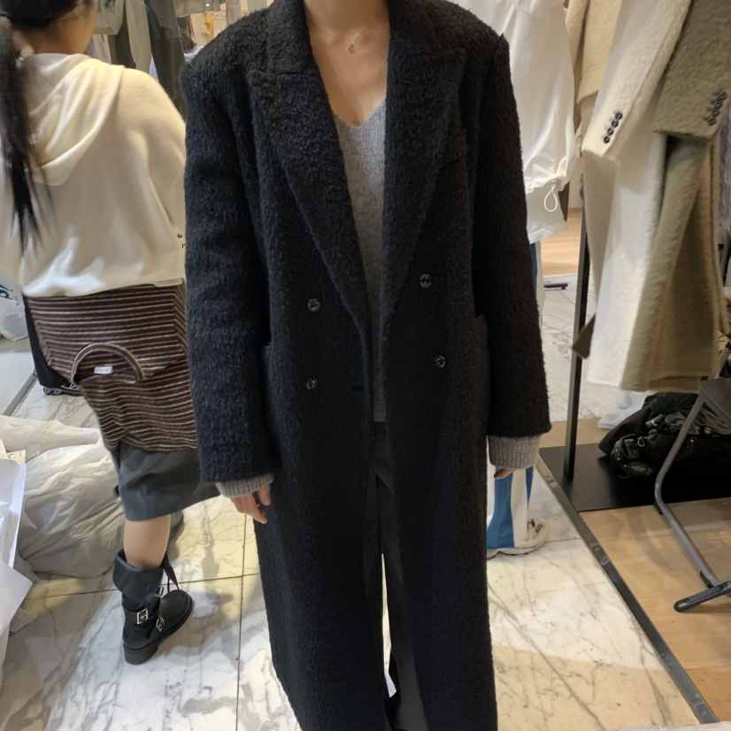 LA MAGIE FEMME東大門直郵女裝新款時尚中長款大衣含腰帶Lamagie Femme中長款大衣圖色3