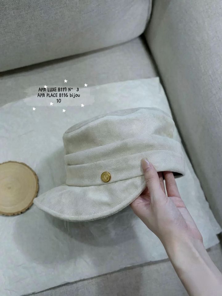 N3韓國直郵女裝新款時尚熱賣職業休閑真品帽子雙褶貝雷絨N3帽子圖色2