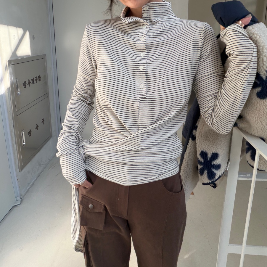 OLI EDIT東大門直郵女士新品時尚推薦職業真品人氣長袖T恤OLI EDIT長袖T恤