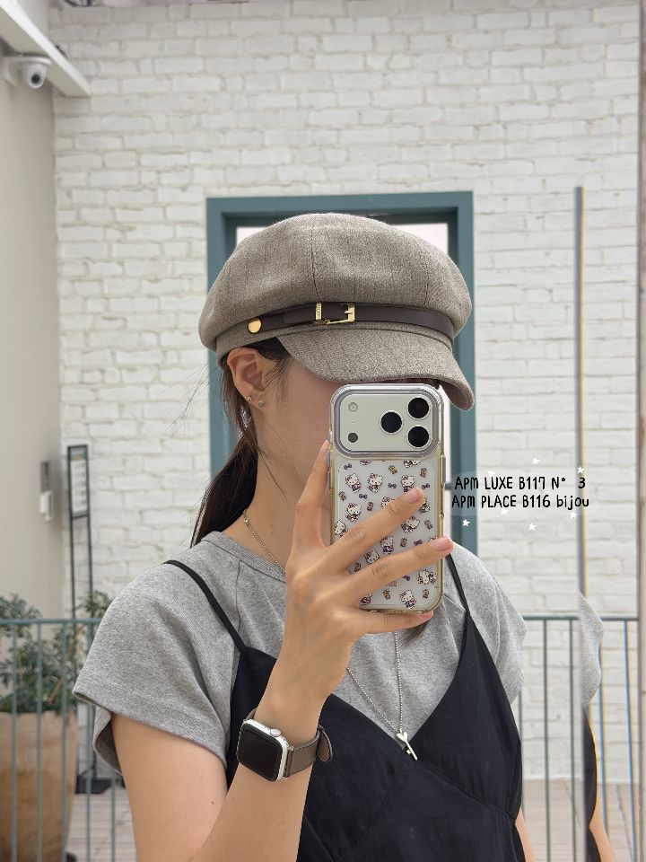 N3韓國直郵女裝新款職業推薦時尚休閑真品熱賣帽子腰帶貝雷N3帽子