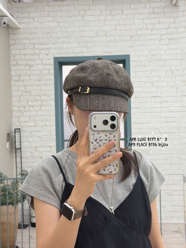 N3韓國直郵女裝新款職業推薦時尚休閑真品熱賣帽子腰帶貝雷N3帽子