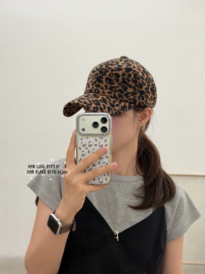 N3東大門代購女裝新款熱賣真品時尚休閑職業人氣帽子豹紋N3帽子