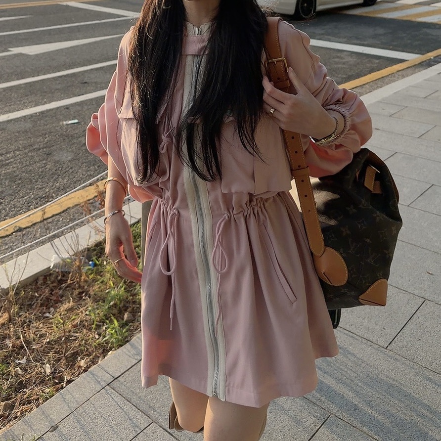 SEOUL PALETTE-Q韓國代購女裝新款熱賣真品連衣裙工裝連帽SEOUL PALETTE-Q連衣裙