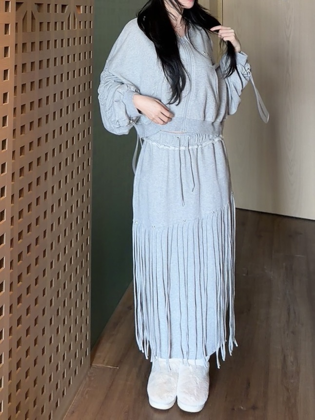 SEOUL PALETTE-Q韓國代購女士新品時尚真品推薦長裙流蘇SEOUL PALETTE-Q長裙