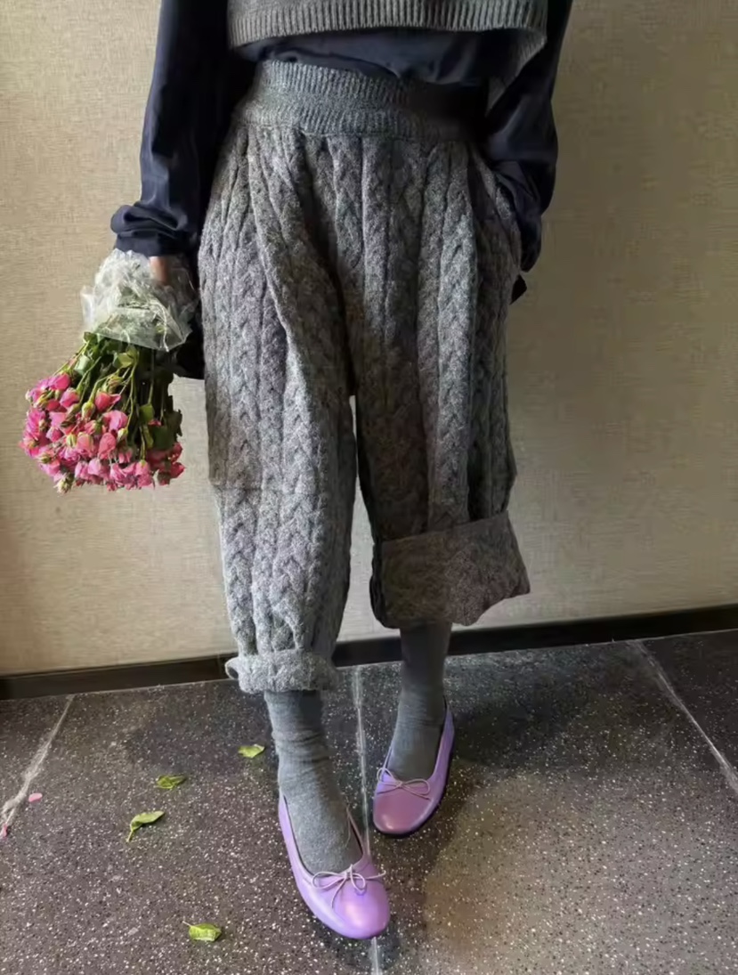 SYMBOL韓國代購女士新品休閑真品人氣推薦時尚休閑褲針織褲SYMBOL休閑褲