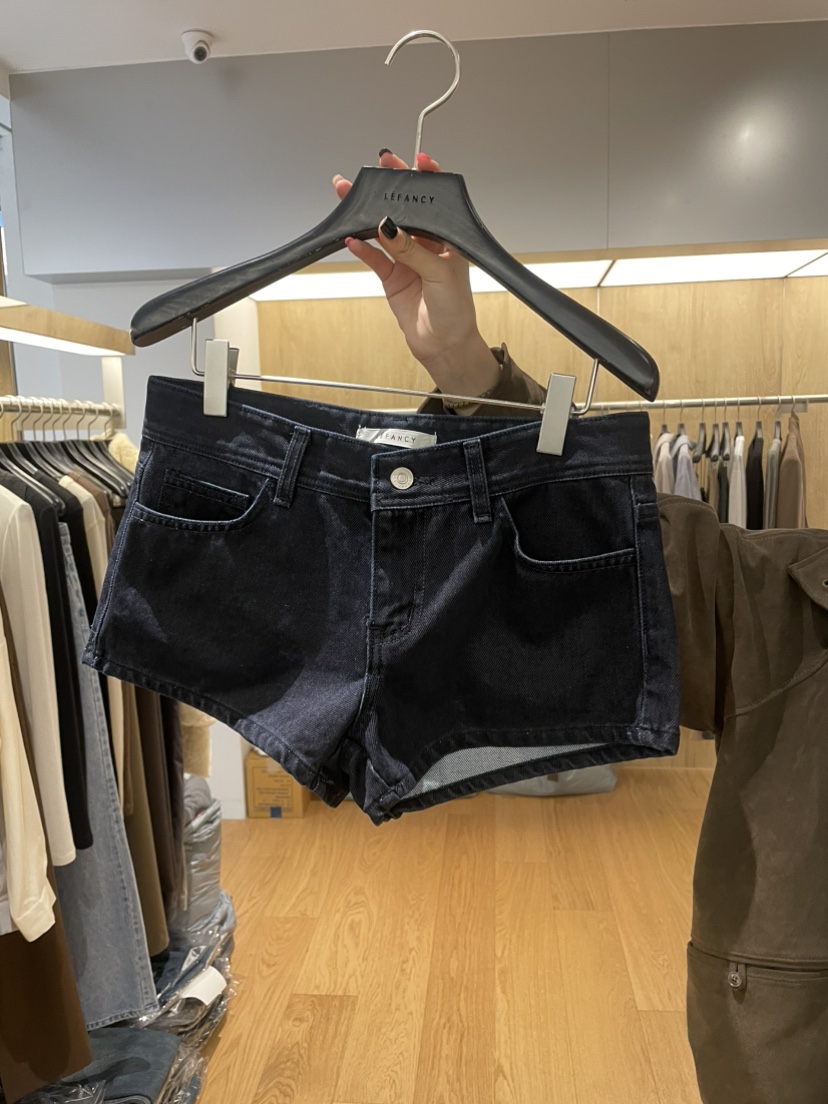 LEFANCY韓國直郵女裝新品休閑時尚真品人氣推薦短褲天鵝絨LEFANCY短褲圖色1