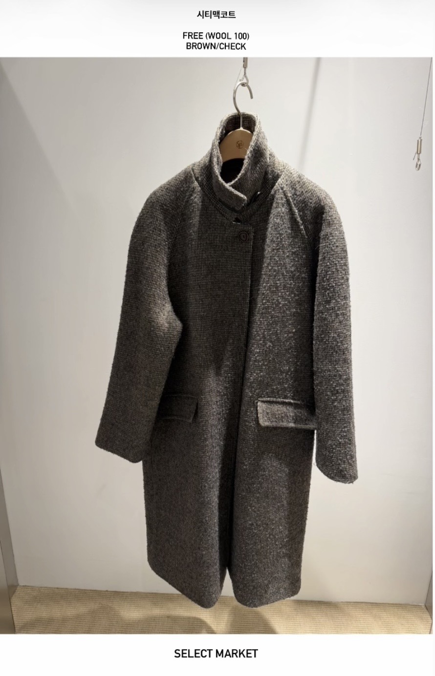 SELECT MARKET東大門直郵女士新品時尚推薦熱賣中長款大衣SELECT MARKET中長款大衣