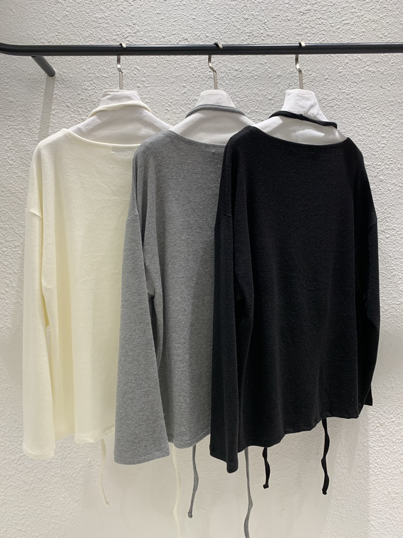 LUCY SALON東大門實拍女裝新品人氣時尚休閑長袖T恤含脖帶LUCY SALON長袖T恤