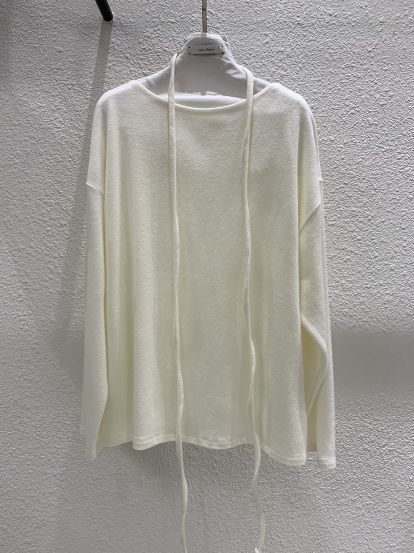 LUCY SALON東大門實拍女裝新品人氣時尚休閑長袖T恤含脖帶LUCY SALON長袖T恤圖色1