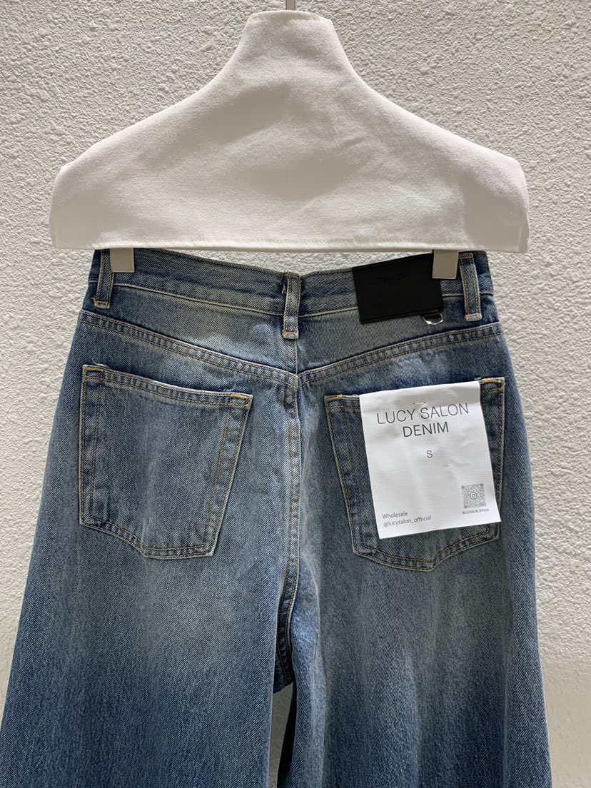 LUCY SALON韓國代購女士新品推薦人氣熱賣時尚休閑牛仔褲LUCY SALON牛仔褲