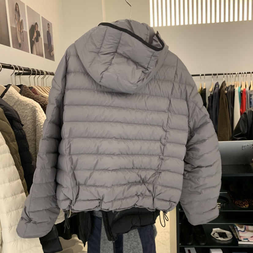 PLATE東大門實拍女士新品時尚休閑短款羽絨服奶油色連帽鴨絨ANOTHER PLATE MOOD WEAR短款羽絨服