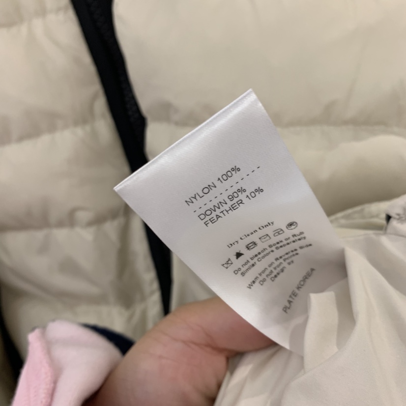 PLATE東大門實拍女士新品時尚休閑短款羽絨服奶油色連帽鴨絨ANOTHER PLATE MOOD WEAR短款羽絨服