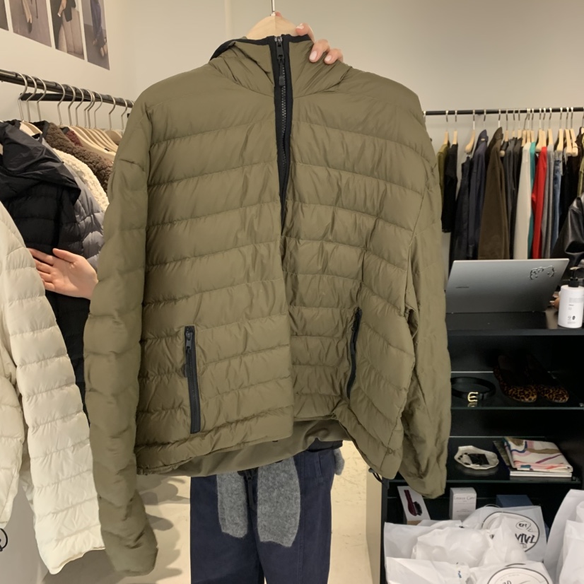 PLATE東大門實拍女士新品時尚休閑短款羽絨服奶油色連帽鴨絨ANOTHER PLATE MOOD WEAR短款羽絨服圖色4
