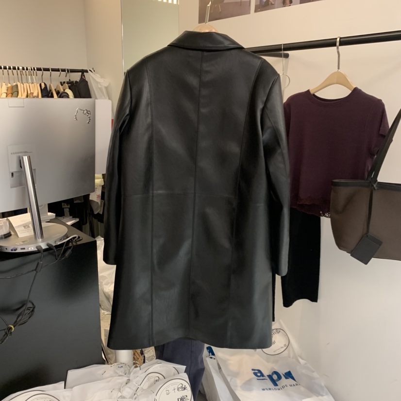 PLATE韓國代購女裝新品熱賣時尚休閑推薦真品人氣皮衣皮革ANOTHER PLATE MOOD WEAR皮衣