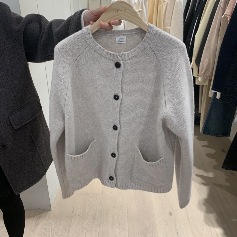 LIFFEY東大門代購女士新款推薦時尚人氣休閑開衫口袋插肩LIFFEY開衫圖色3燕麥